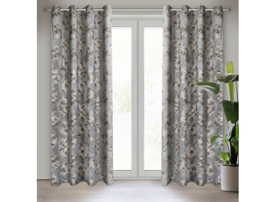 Zasłona gotowa Gloria na przelotkach 140 x 250 cm stalowy