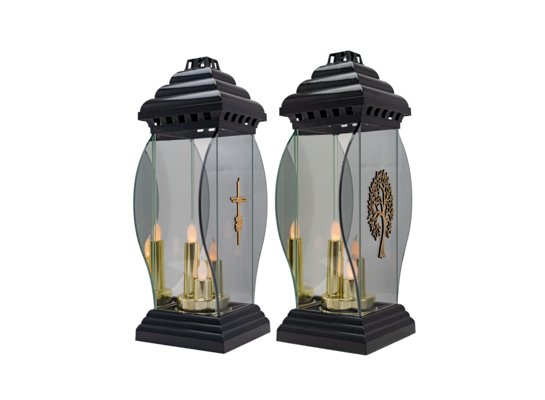 Znicz szklany Kapliczka Napoleon W3 39,5 cm mix