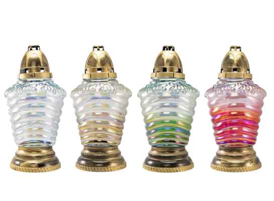 Znicz szklany Waza Ceim kolor 34,5 cm złoty mix