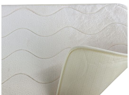 Dywanik łazienkowy Sumba 45 x 75 cm fale beżowy