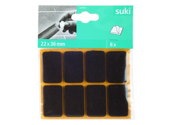 Podkladki filcowe 22 x 36 mm przyklejane brązowe 8 szt. suki