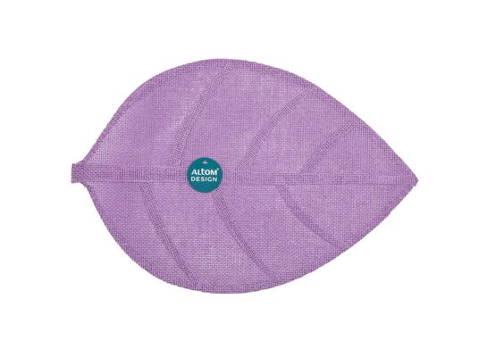 Mata naturalna Liść 33 x 48 cm fioletowy