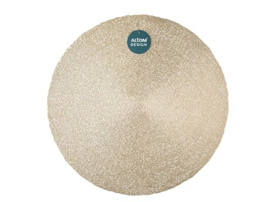 Mata stołowa okrągła PVC 38 cm złoty