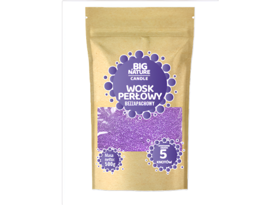 Wosk perłowy bezzapachowy - fioletowy 500g
