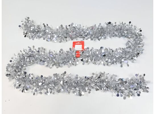 Łańcuch choinkowy 11 x 200 cm srebrny