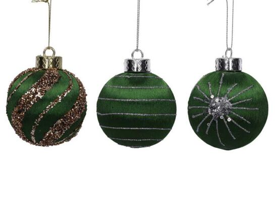 Bombka styropianowa 8 cm zielona mix 1 szt.