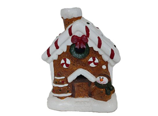 Figurka domek 12 x 9 x 15,5 cm H13950082 wielokolorowy
