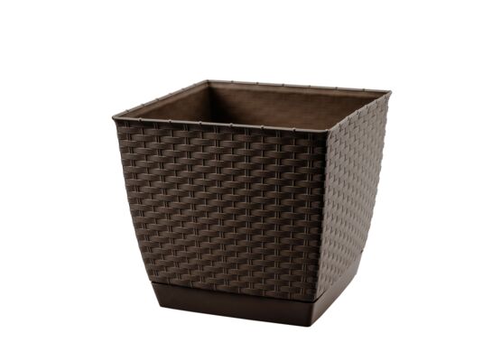 Doniczka RATOLLA kwadratowa 14,5 cm ciemnobrązowy