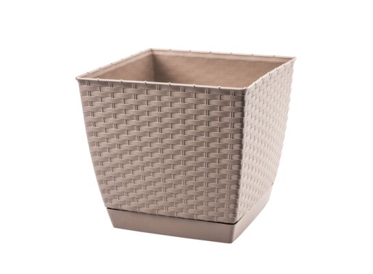 Doniczka RATOLLA kwadratowa 16,5 cm beżowy