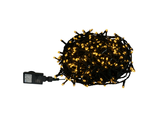 Lampki 400 LED zewnętrzne na transformator ciepły biały