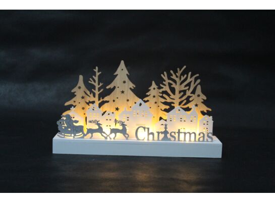 Figura ozdobna Mikołaj w saniach LED