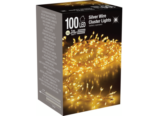 Lampki na choinkę 100 LED ciepły biały