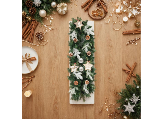 Girlanda dekorowana boho z oświetleniem 40 LED 2 m