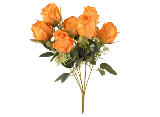 Kwiat sztuczny róża bukiet 45 cm herbaciany