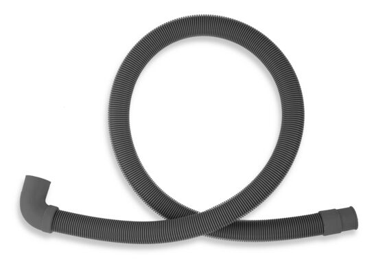 Wąż odpływowy do pralki szary przyłącze proste-kątowe 250 cm