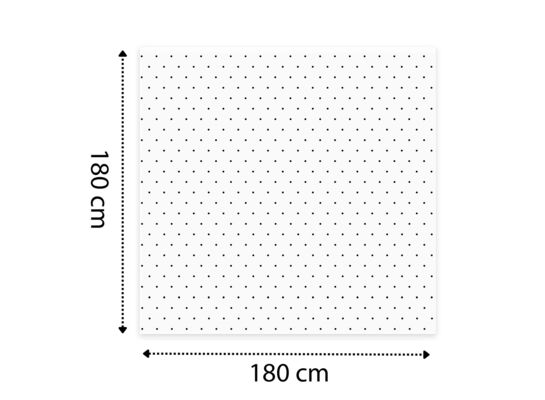 Zasłonka prysznicowa Dot 180 x 180 biały