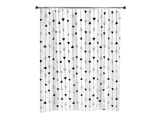 Zasłonka prysznicowa Arrow 180 x 180 cm biała