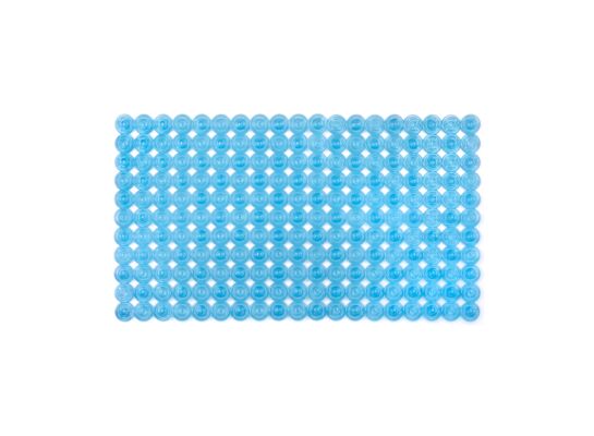 Mata łazienkowa 69 x 40 cm prostokątna niebieska