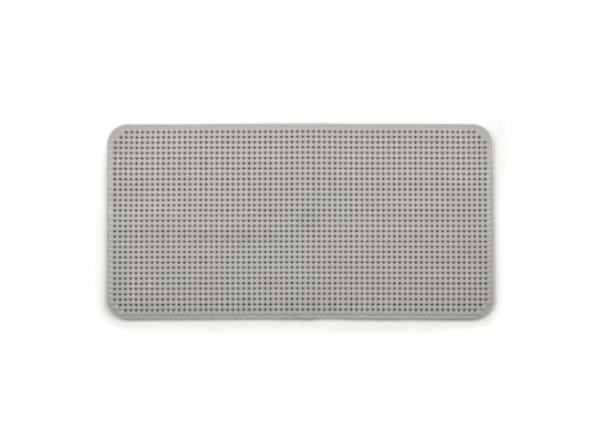 Mata łazienkowa 76 x 38 cm prostokątna ciemnoszara