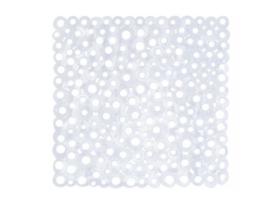 Mata łazienkowa 52 x 52 cm kwadratowa transparentna