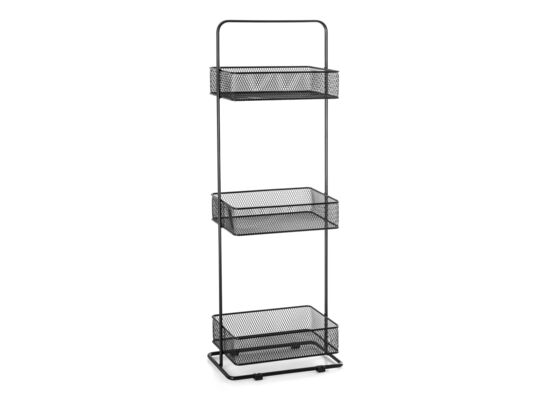 Regał łazienkowy wolnostojący 75,5 cm czarny