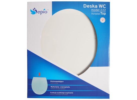 Deska WC Model 222 Duroplast Top biała