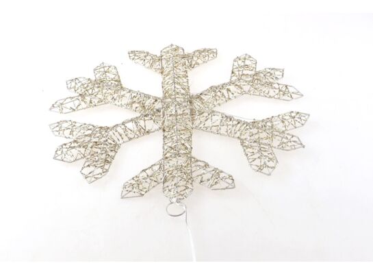 Dekoracja śnieżynka 30 LED 39 x 3 x 39 cm złoty