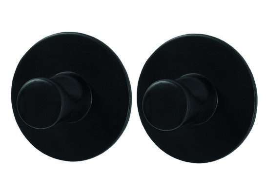 Wieszak samoprzylepny Style okrągły 3m czarny mat 2 szt.