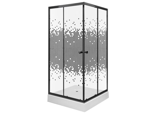 Kabina natryskowa Pixel SQ 80 BL z brodzikiem Kerra