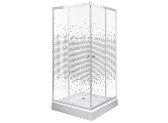 Kabina natryskowa Pixel SQ 90 WH z brodzikiem Kerra