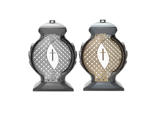 |Znicz lampion ażur OBD 34 cm mix złoty/srebrny