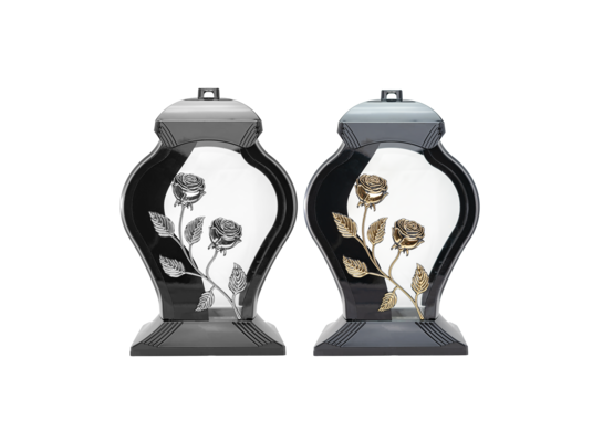 Znicz Lampion róże FAD 34 cm mix