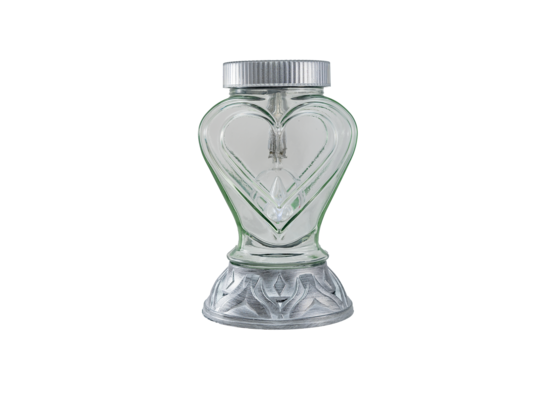 Znicz solarny P 109 serce srebrny