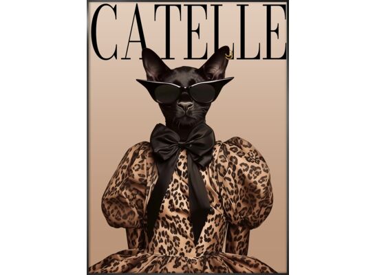 Obraz w ramie ArtBox Miss Meow 50 x 70 cm