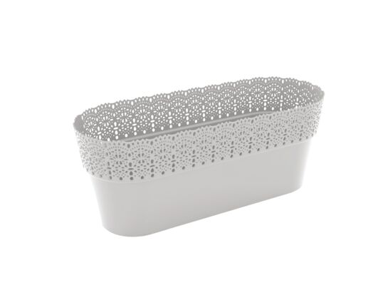 Osłonka BELLA owalna 30 cm jasnoszary