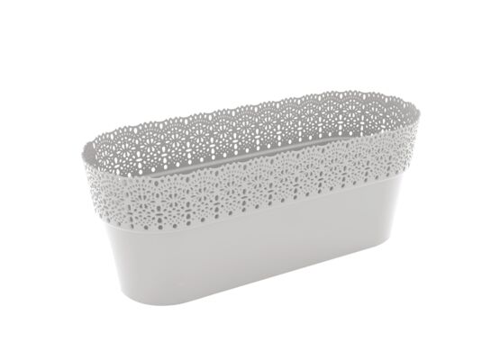 Osłonka BELLA owalna 38 cm jasnoszary