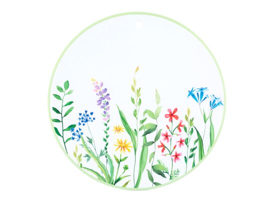 Deska ceramiczna Przebudzenie natury okrągła 20 cm biały