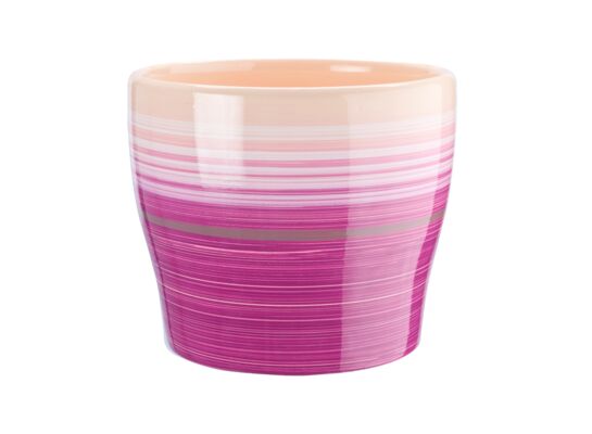 Osłonka ceramiczna 14 cm fioletowo-biały