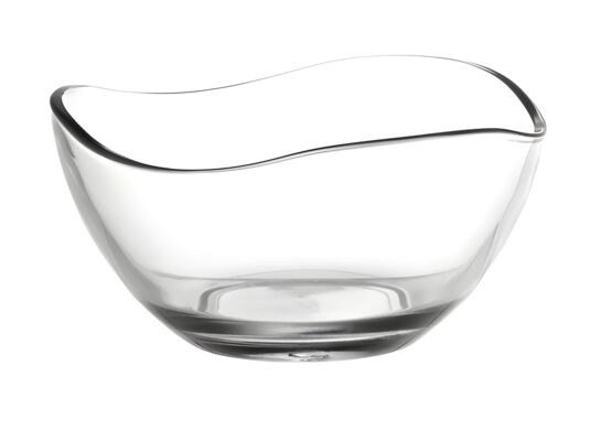 Salaterka szklana falowana 17 cm transparentny