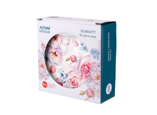 Zestaw 4 podstawek ceramicznych Scarlett 10 x 10 cm ALTOM