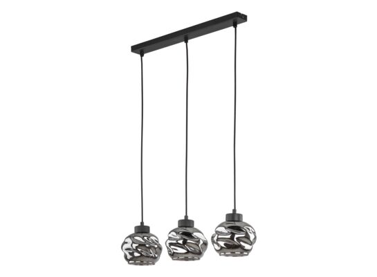 Lampa wisząca Zulia 3 źródła światła grafitowo-czarny