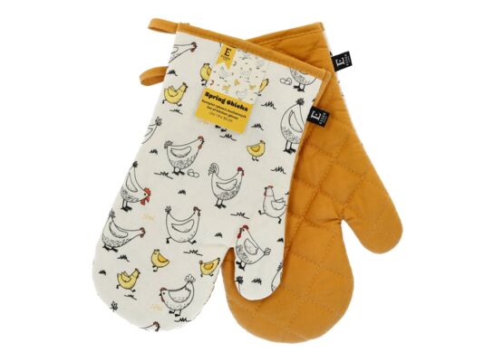Rękawice kuchenne Spring Chicks beżowy
