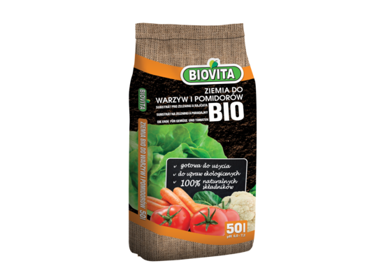 Ziemia do warzyw i pomidorów BIO 50 l Biovita