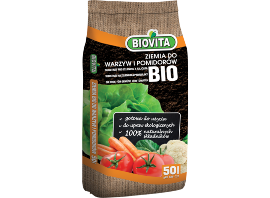 Ziemia do warzyw i pomidorów BIO 50 l Biovita