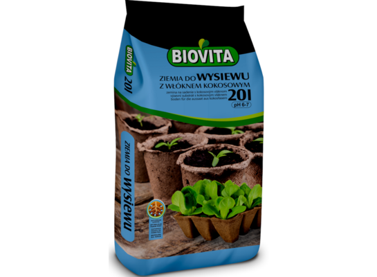 Ziemia do wysiewu z włóknem kokosowym 20 l a`120 Biovita