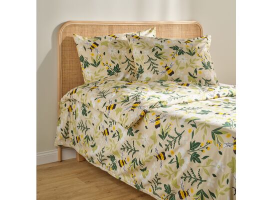 Komplet pościeli z mikrofibry Secret Garden 160 x 200 cm + 2 x 70 x 80 cm zielony