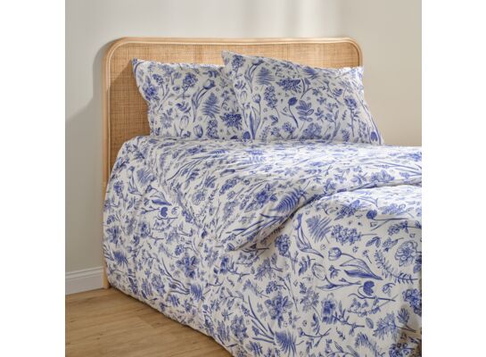 Komplet pościeli z mikrofibry Secret Garden 220 x 200 cm + 2 x 70 x 80 cm niebieski