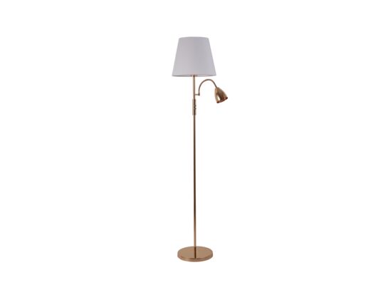Lampa nocna Artemis Plus 150 cm złota podstawa biały abażur