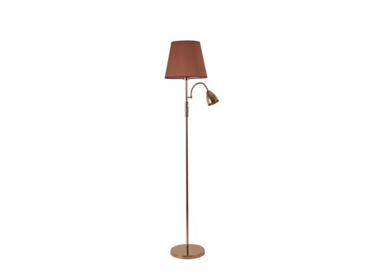 Lampa nocna Artemis Plus 150 cm złota podstawa cappuccino abażur