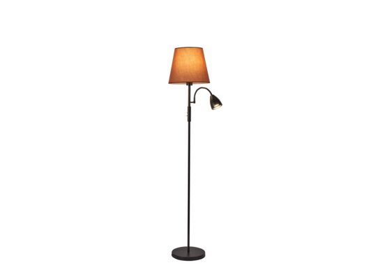 Lampa nocna Artemis Plus 150 cm cappuccino abażur czarna podstawa